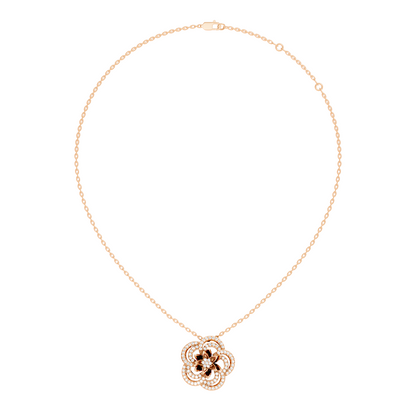 Round Shape 14k Solid Gold Natural-Lab Grown Diamond Elegance New Stlye Pendant For Women - HIGHCARAT DIAMONDS