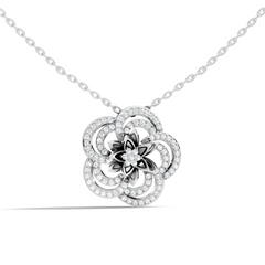 Round Shape 14k Solid Gold Natural-Lab Grown Diamond Elegance New Stlye Pendant For Women - HIGHCARAT DIAMONDS