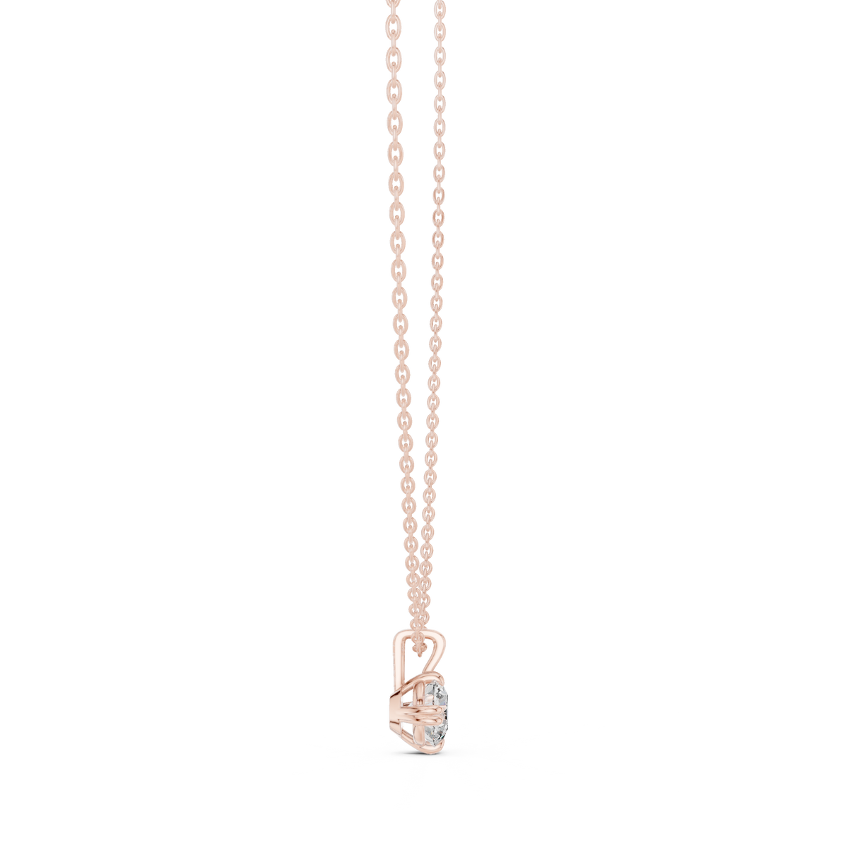 Round Cut Diamond Pendant In 14k Yellow Gold Minimalist Lab Grown Solitaire Necklace - HIGHCARAT DIAMONDS