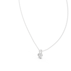 Marquise and Cushion Square Lab Grown Diamond Pendant Angled Perspective