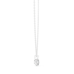 Gold Diamond Pendant Side Profile Showing Prong Setting