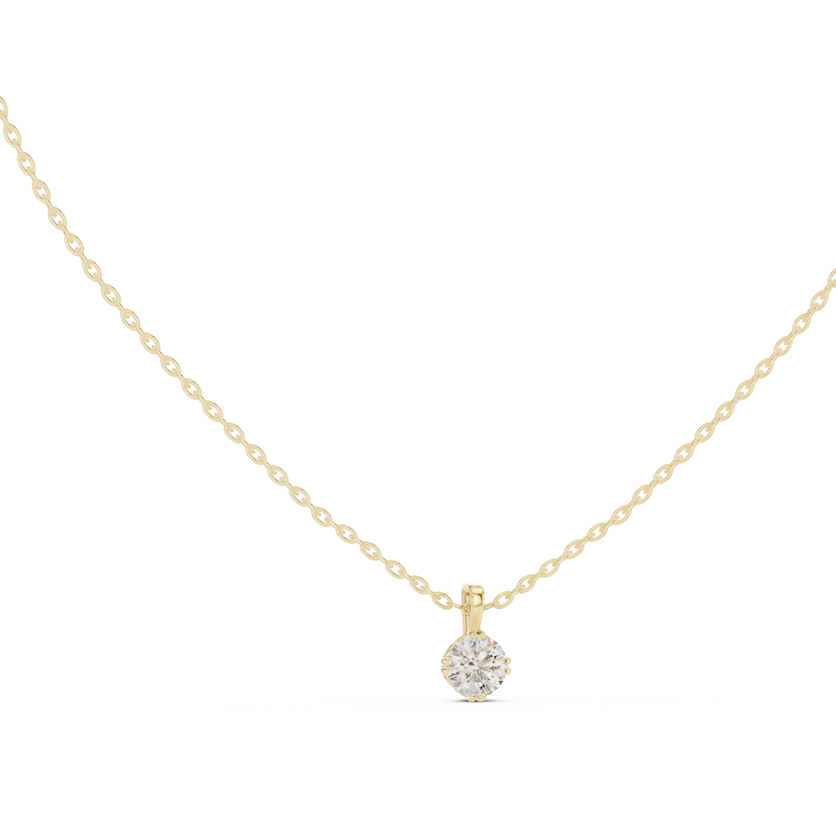 0.50 CT Round Cut labgrown Diamond Solitaire Pendant Elegant Jewelry For Her - HIGHCARAT DIAMONDS
