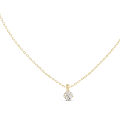 0.50 CT Round Cut labgrown Diamond Solitaire Pendant Elegant Jewelry For Her - HIGHCARAT DIAMONDS