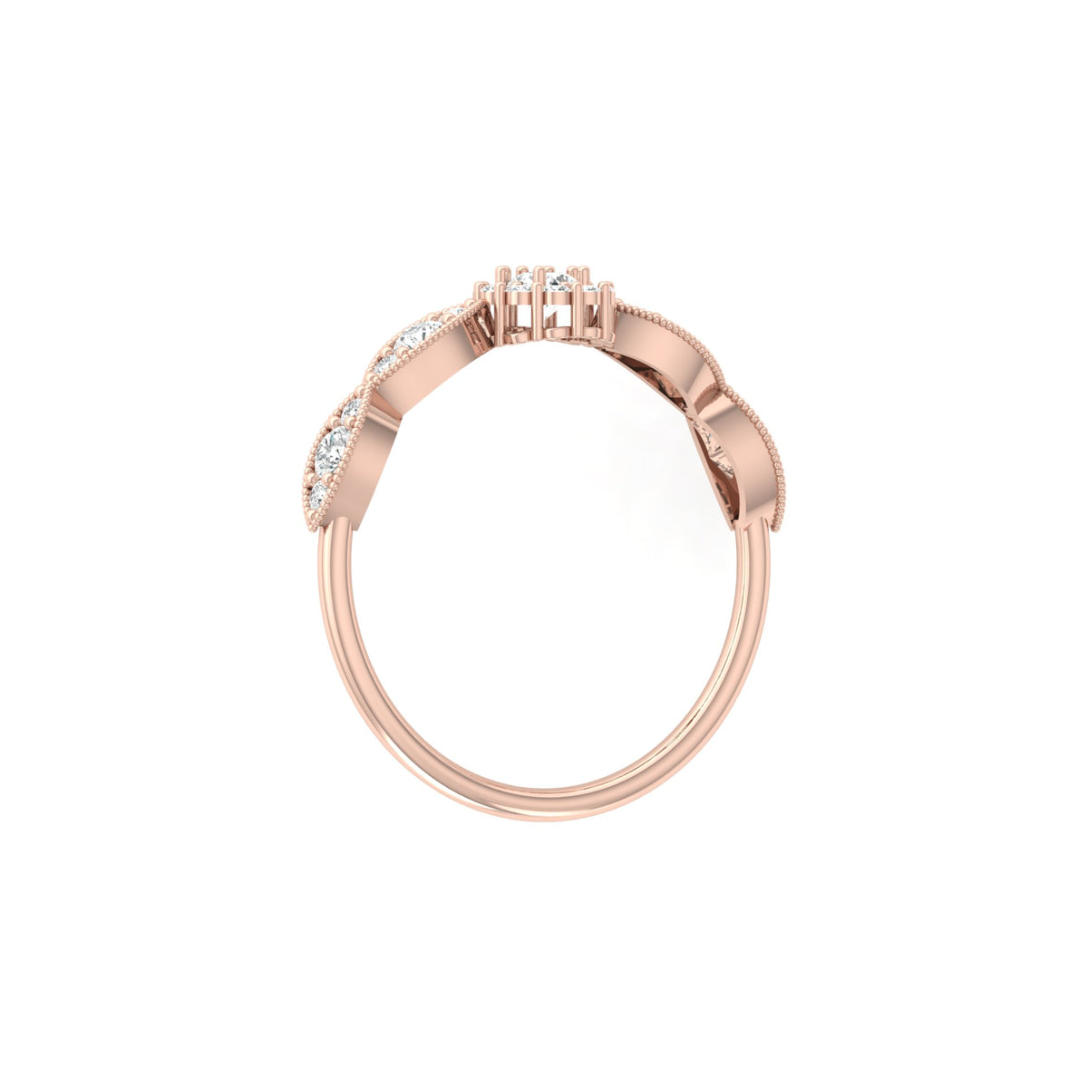 Round Halo lab grown Diamond Minimalist Ring - HIGHCARAT DIAMONDS