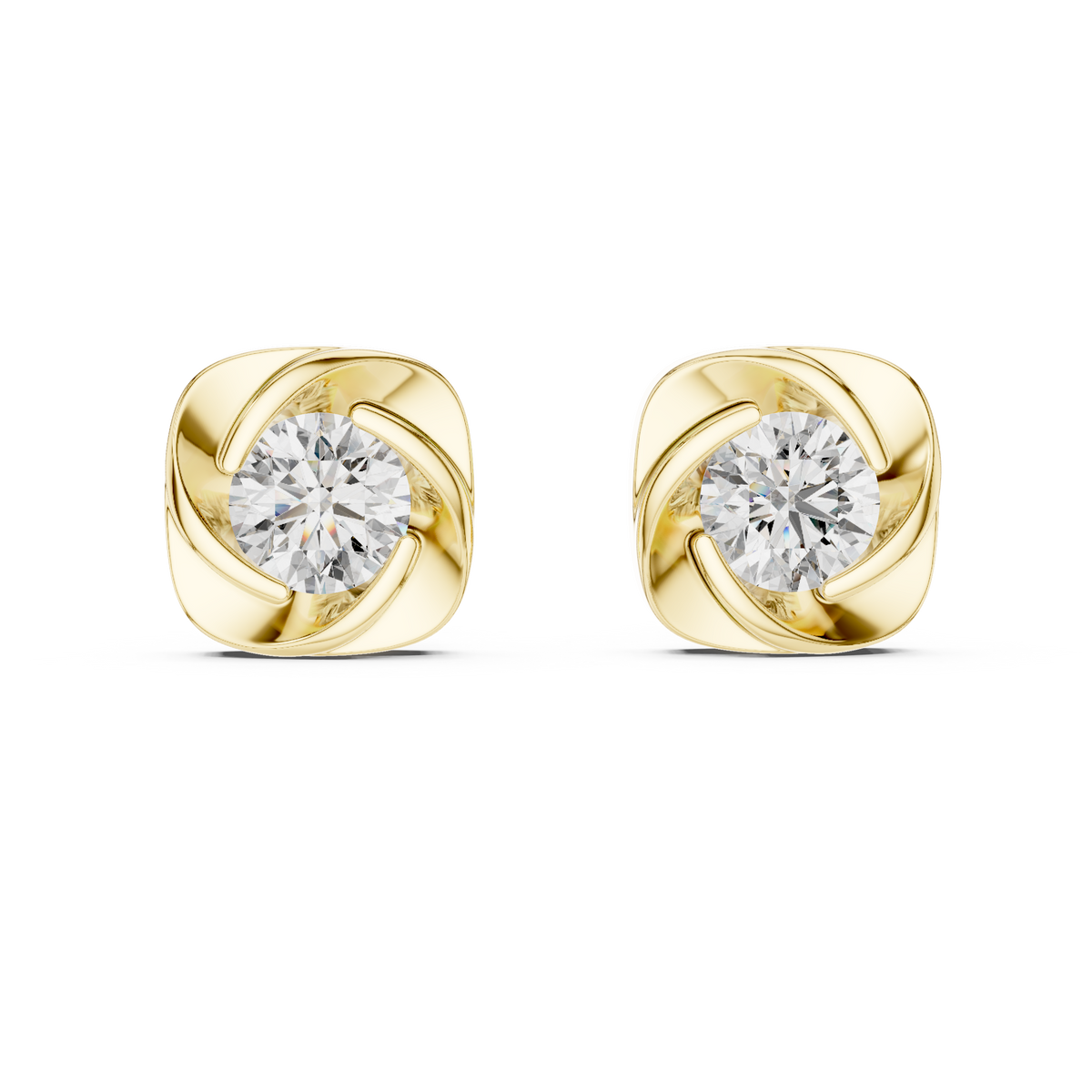 1.80CT Round Cut Lab Grown Diamond Delicate Stunning Vintage Stud  Daily Wear Earring For Her - HIGHCARAT DIAMONDS