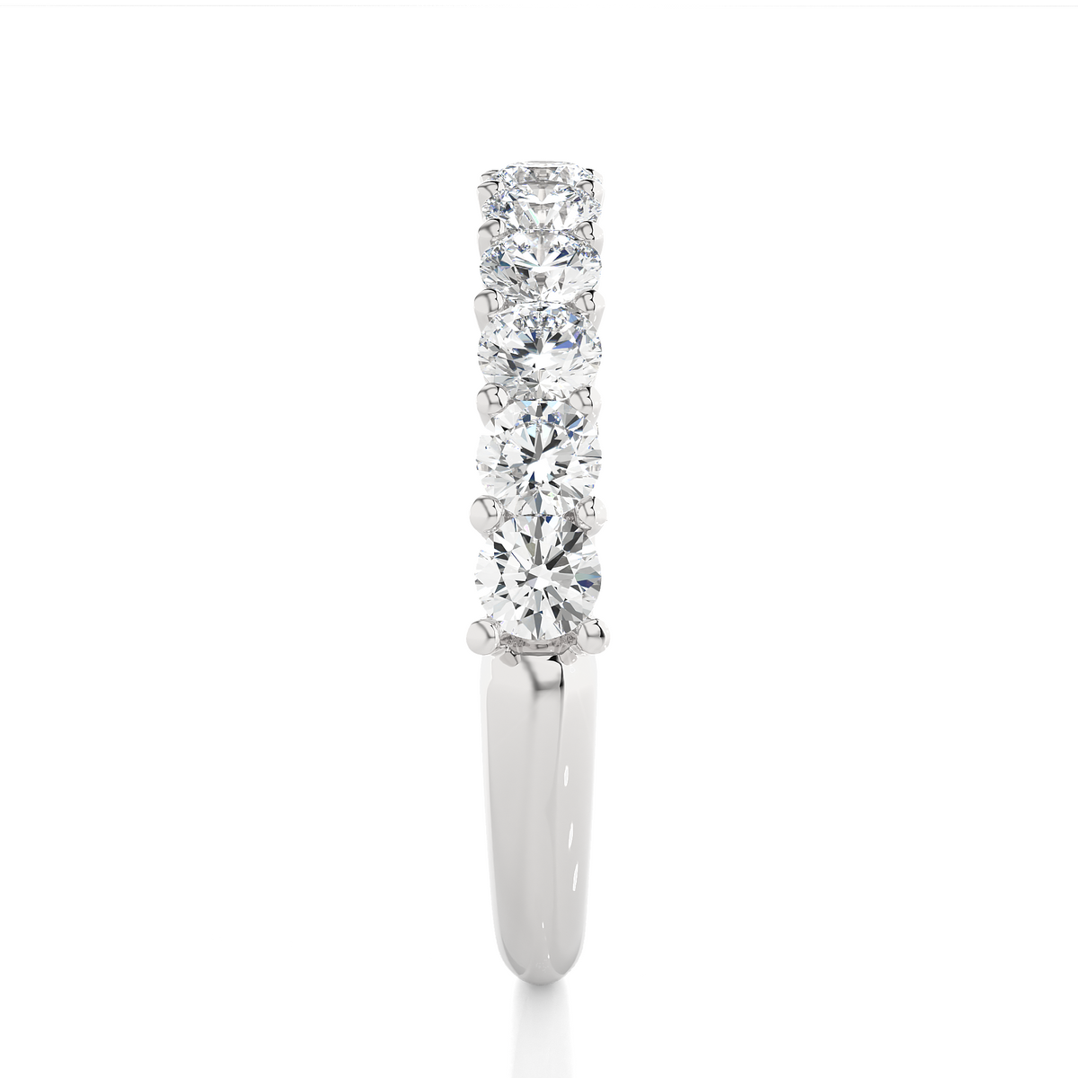 1.10 CT Round Diamond Half Eternity Wedding Band For her Sparkling Timeless beauty - HIGHCARAT DIAMONDS