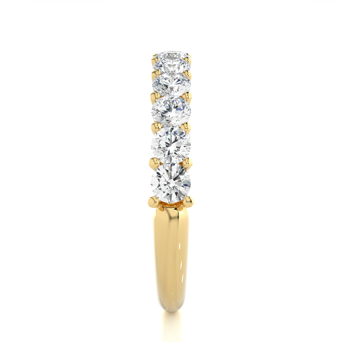 1.10 CT Round Diamond Half Eternity Wedding Band For her Sparkling Timeless beauty - HIGHCARAT DIAMONDS
