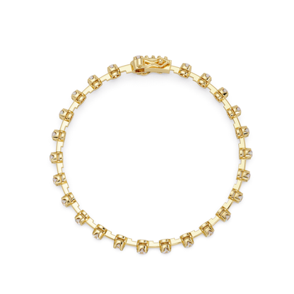 Round Lab Grown Diamond Bezel Tennis Bracelet - HIGHCARAT DIAMONDS