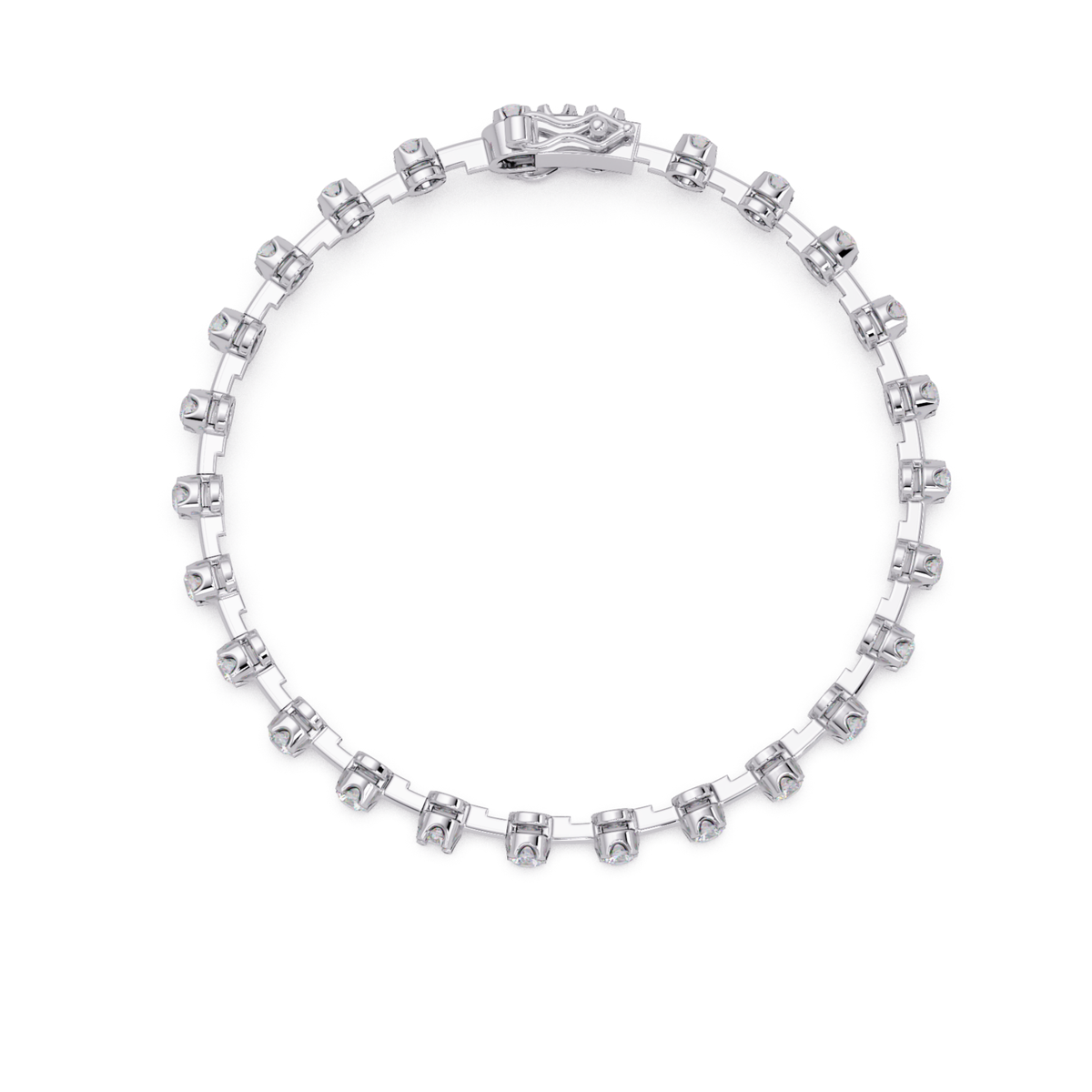 Round Lab Grown Diamond Bezel Tennis Bracelet - HIGHCARAT DIAMONDS