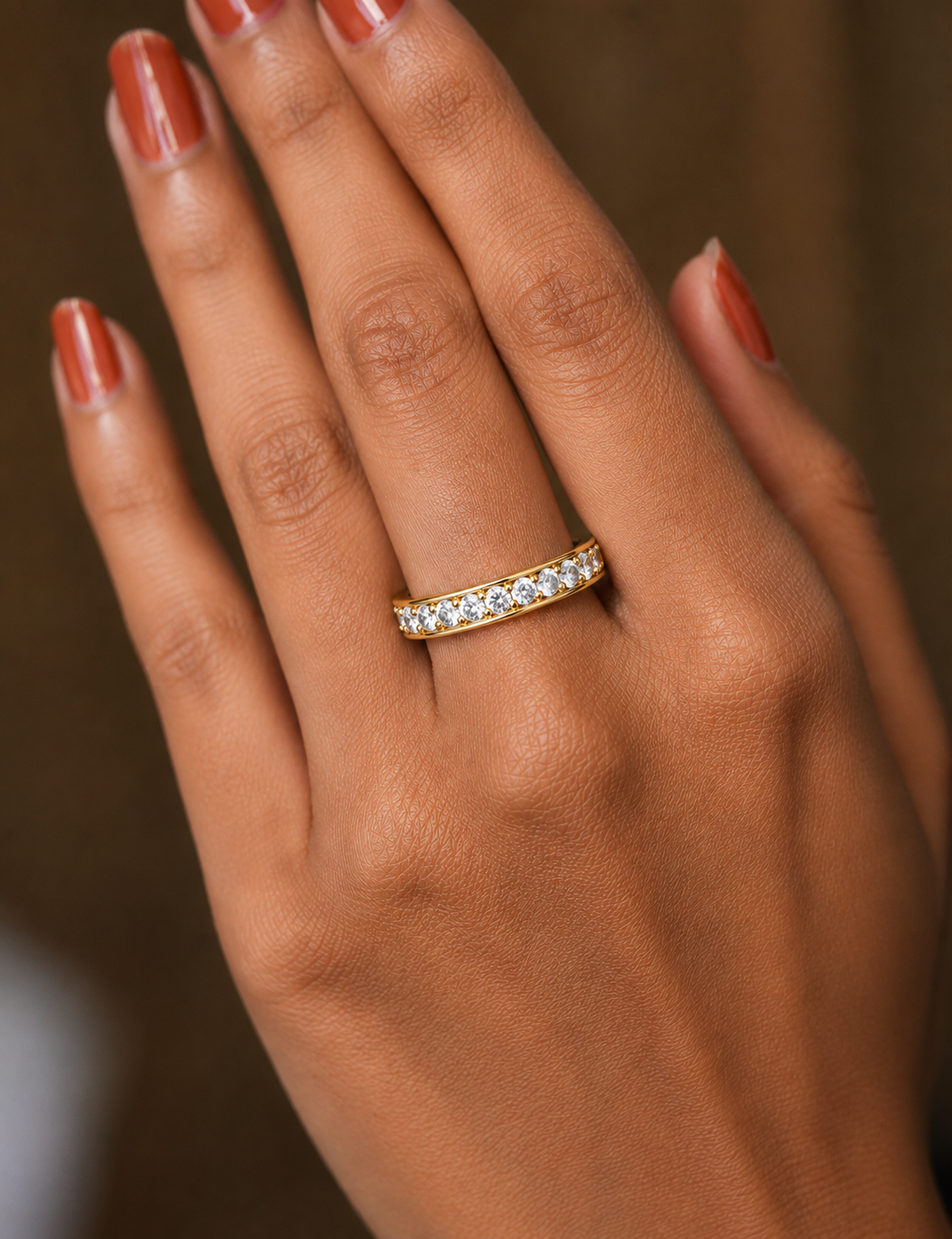 Elegant Round Cut Natural Diamond Art Deco Vintage Channel Set  Half Eternity Dainty Engagement Band - HIGHCARAT DIAMONDS