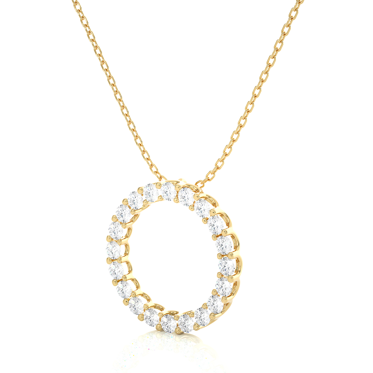 Circular Round Lab Grown Diamond Pendant - HIGHCARAT DIAMONDS