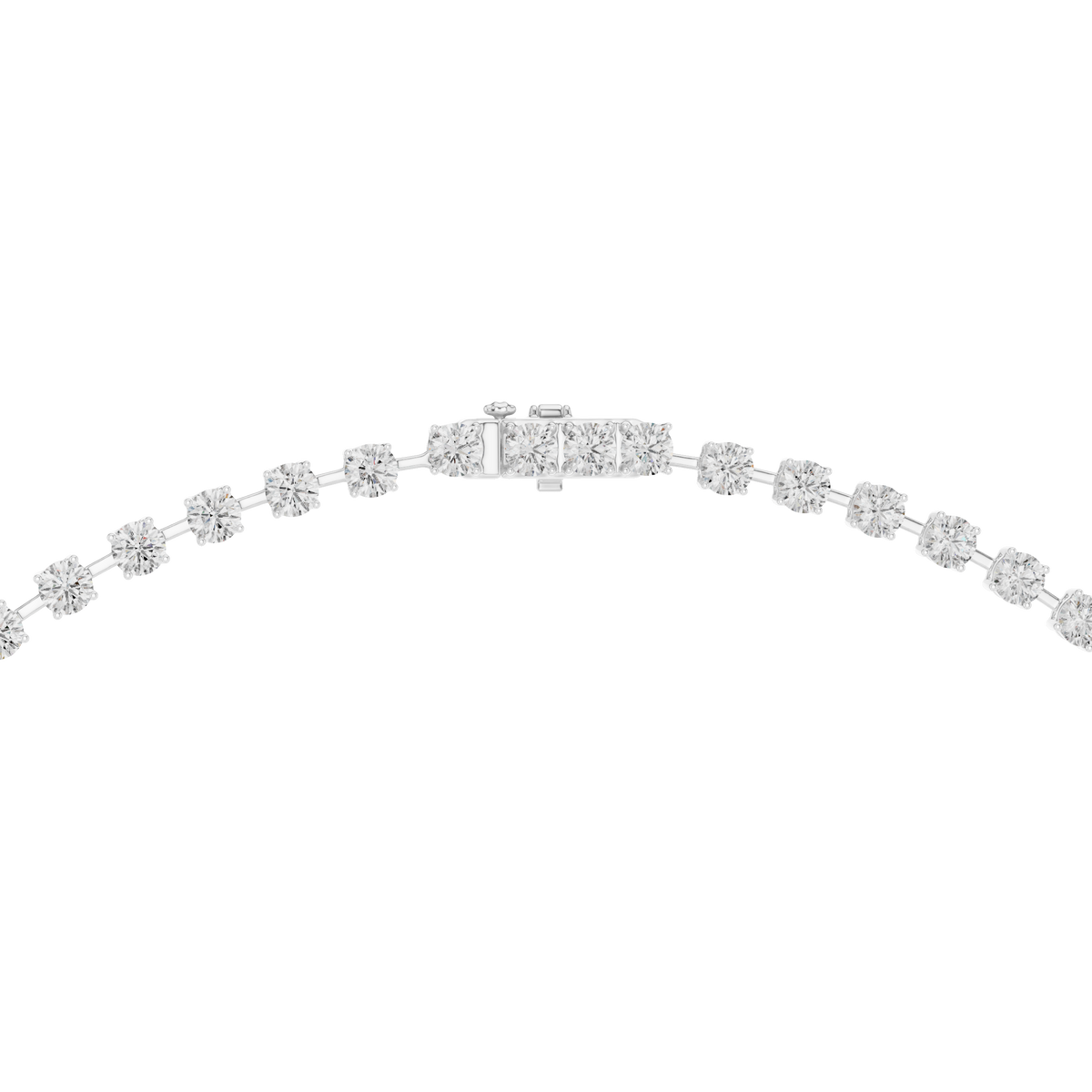 Round Shapes Lab Grown & Natural 13.44 Ct 10k Solid Gold Antiques Tennis Necklace For Her - HIGHCARAT DIAMONDS