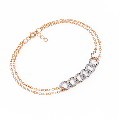 Vintage Round Cut Lab Grown Diamond Delicate Cluster Unique Charm Party Wear Bracelet For Gift - HIGHCARAT DIAMONDS