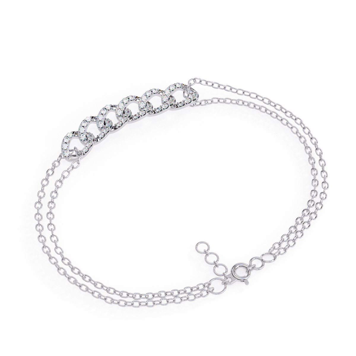 Vintage Round Cut Lab Grown Diamond Delicate Cluster Unique Charm Party Wear Bracelet For Gift - HIGHCARAT DIAMONDS
