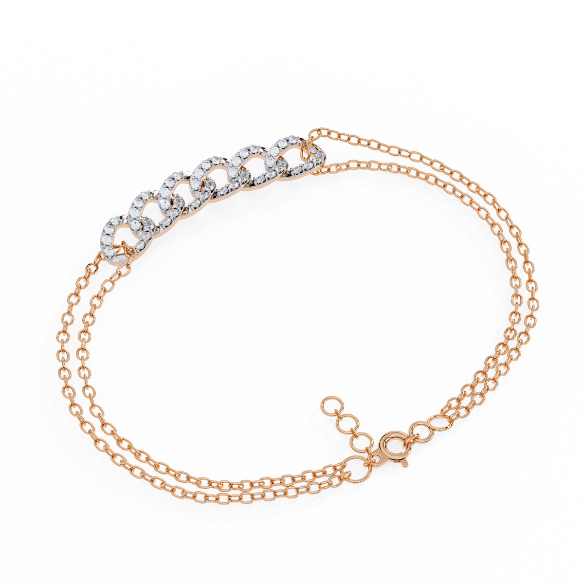 Vintage Round Cut Lab Grown Diamond Delicate Cluster Unique Charm Party Wear Bracelet For Gift - HIGHCARAT DIAMONDS