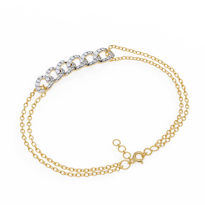 Vintage Round Cut Lab Grown Diamond Delicate Cluster Unique Charm Party Wear Bracelet For Gift - HIGHCARAT DIAMONDS