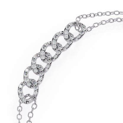 Vintage Round Cut Lab Grown Diamond Delicate Cluster Unique Charm Party Wear Bracelet For Gift - HIGHCARAT DIAMONDS