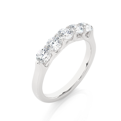 1.03 CT Round Diamond Half Eternity Band Classic Eternity Band Ring for Wedding - HIGHCARAT DIAMONDS