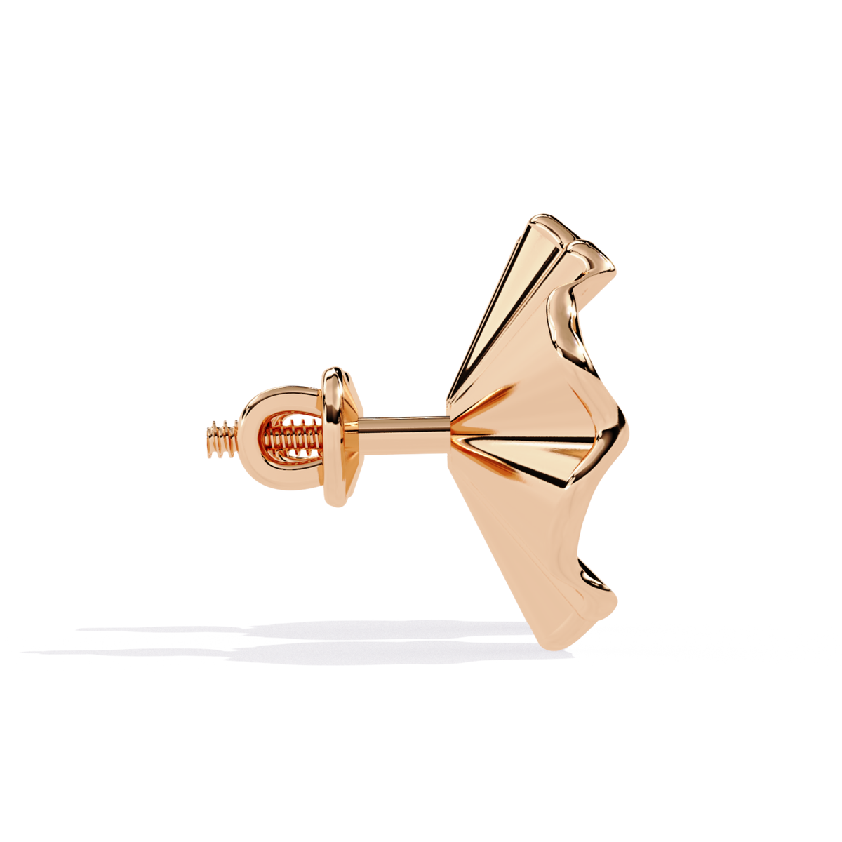 Round Lab Grown Diamond Floral Stud Earring - HIGHCARAT DIAMONDS
