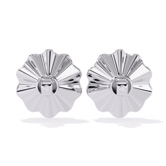 Round Lab Grown Diamond Floral Stud Earring - HIGHCARAT DIAMONDS