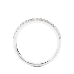 Round Lab Grown Diamond Full Eternity Band Angled Perspective
