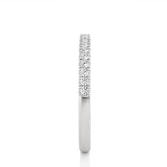 Full Eternity Band Ring Side Profile Showing Diamond Setting