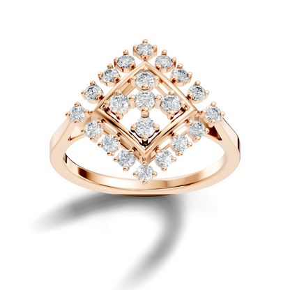 Round Cut Lab Grown & Natural Diamond Vintage Delicate Cluster Statement Dainty Ring For Women's - HIGHCARAT DIAMONDS
