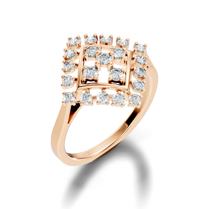 Round Cut Lab Grown & Natural Diamond Vintage Delicate Cluster Statement Dainty Ring For Women's - HIGHCARAT DIAMONDS