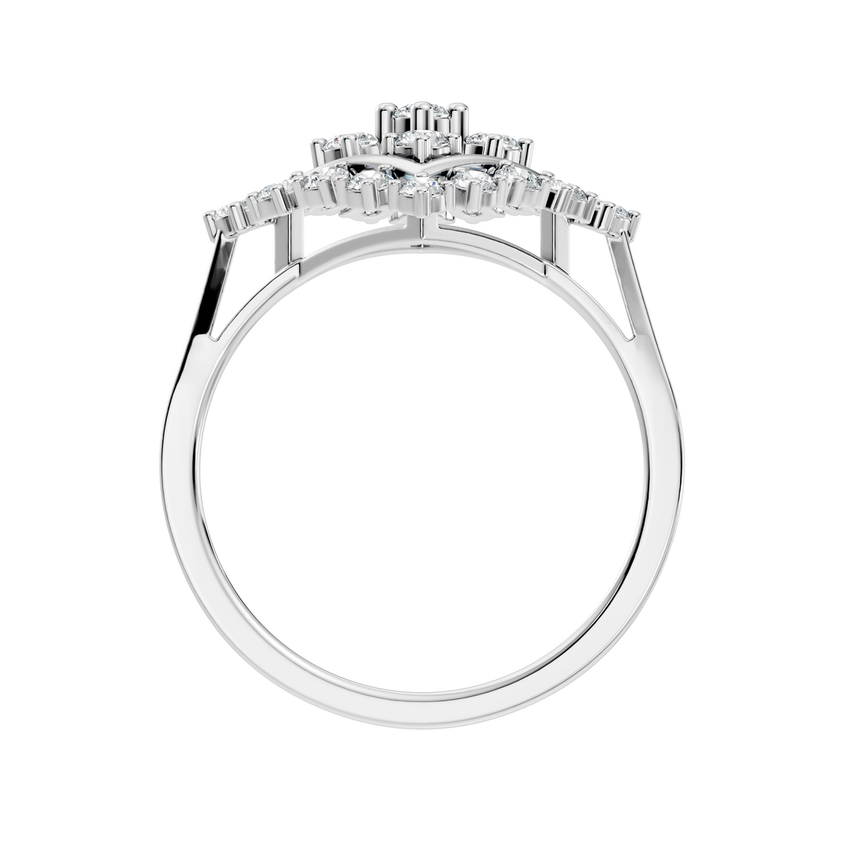 Round Cut Lab Grown & Natural Diamond Vintage Delicate Cluster Statement Dainty Ring For Women's - HIGHCARAT DIAMONDS