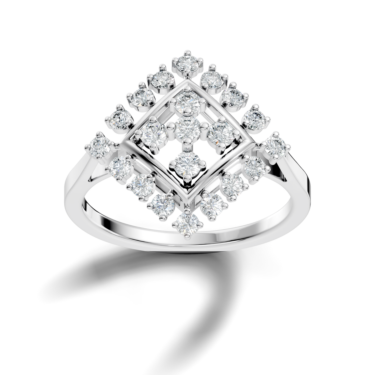 Round Cut Lab Grown & Natural Diamond Vintage Delicate Cluster Statement Dainty Ring For Women's - HIGHCARAT DIAMONDS