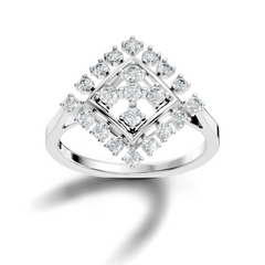 Round Cut Lab Grown & Natural Diamond Vintage Delicate Cluster Statement Dainty Ring For Women's - HIGHCARAT DIAMONDS