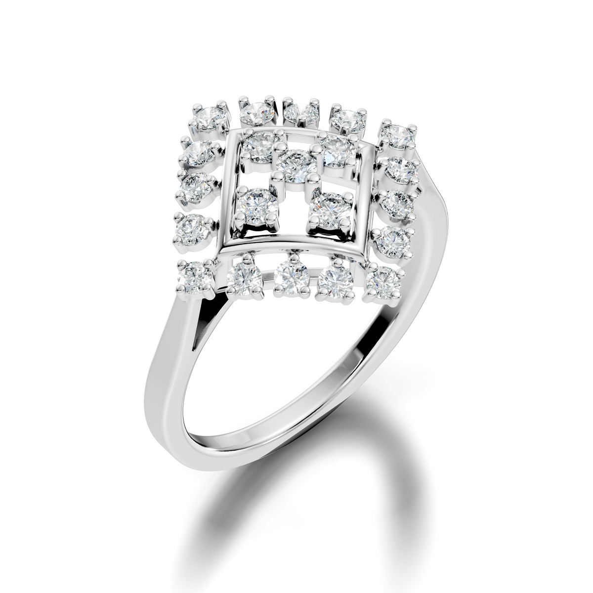 Round Cut Lab Grown & Natural Diamond Vintage Delicate Cluster Statement Dainty Ring For Women's - HIGHCARAT DIAMONDS