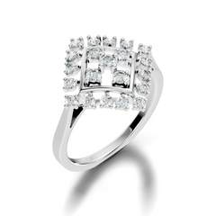 Round Cut Lab Grown & Natural Diamond Vintage Delicate Cluster Statement Dainty Ring For Women's - HIGHCARAT DIAMONDS
