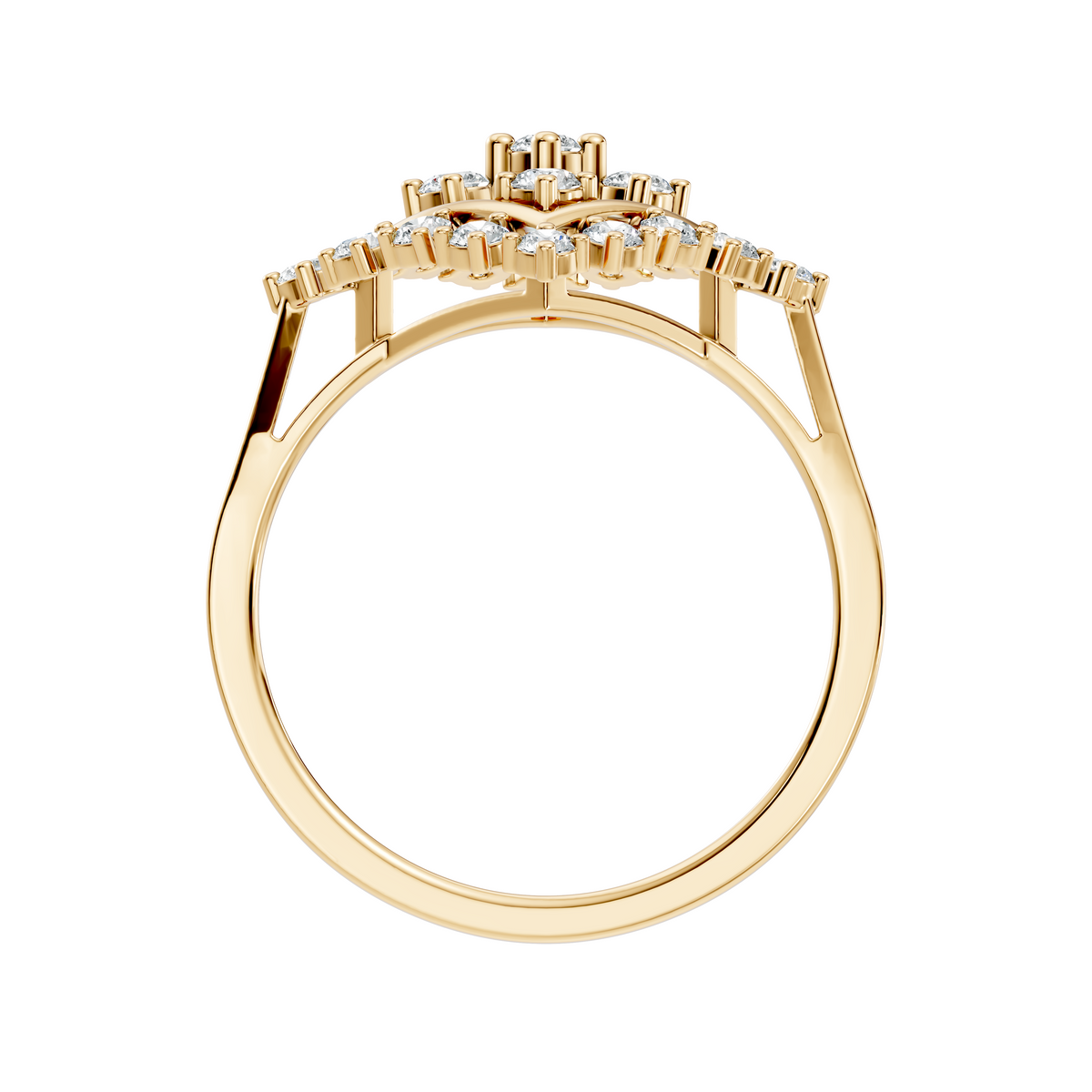 Round Cut Lab Grown & Natural Diamond Vintage Delicate Cluster Statement Dainty Ring For Women's - HIGHCARAT DIAMONDS