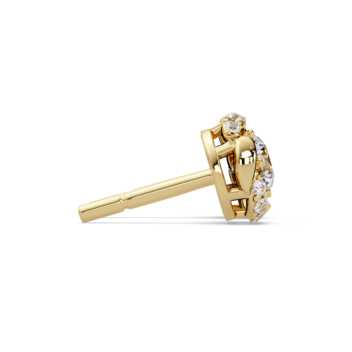 Round Lab Grown Diamond Knot Style Stud Earrings - HIGHCARAT DIAMONDS
