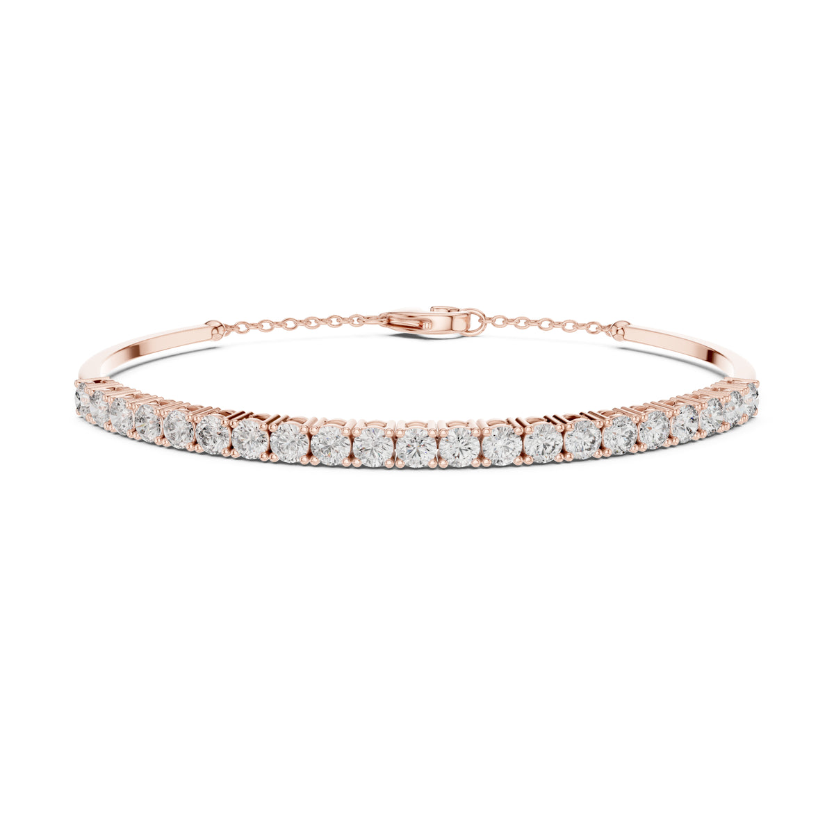 White Colorless 2.31Ct Round Cut Diamond Vintage Art Deco Cluster Handmade Party Wear Charm Bracelet Gift For Her - HIGHCARAT DIAMONDS