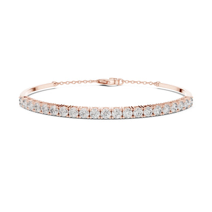 White Colorless 2.31Ct Round Cut Diamond Vintage Art Deco Cluster Handmade Party Wear Charm Bracelet Gift For Her - HIGHCARAT DIAMONDS
