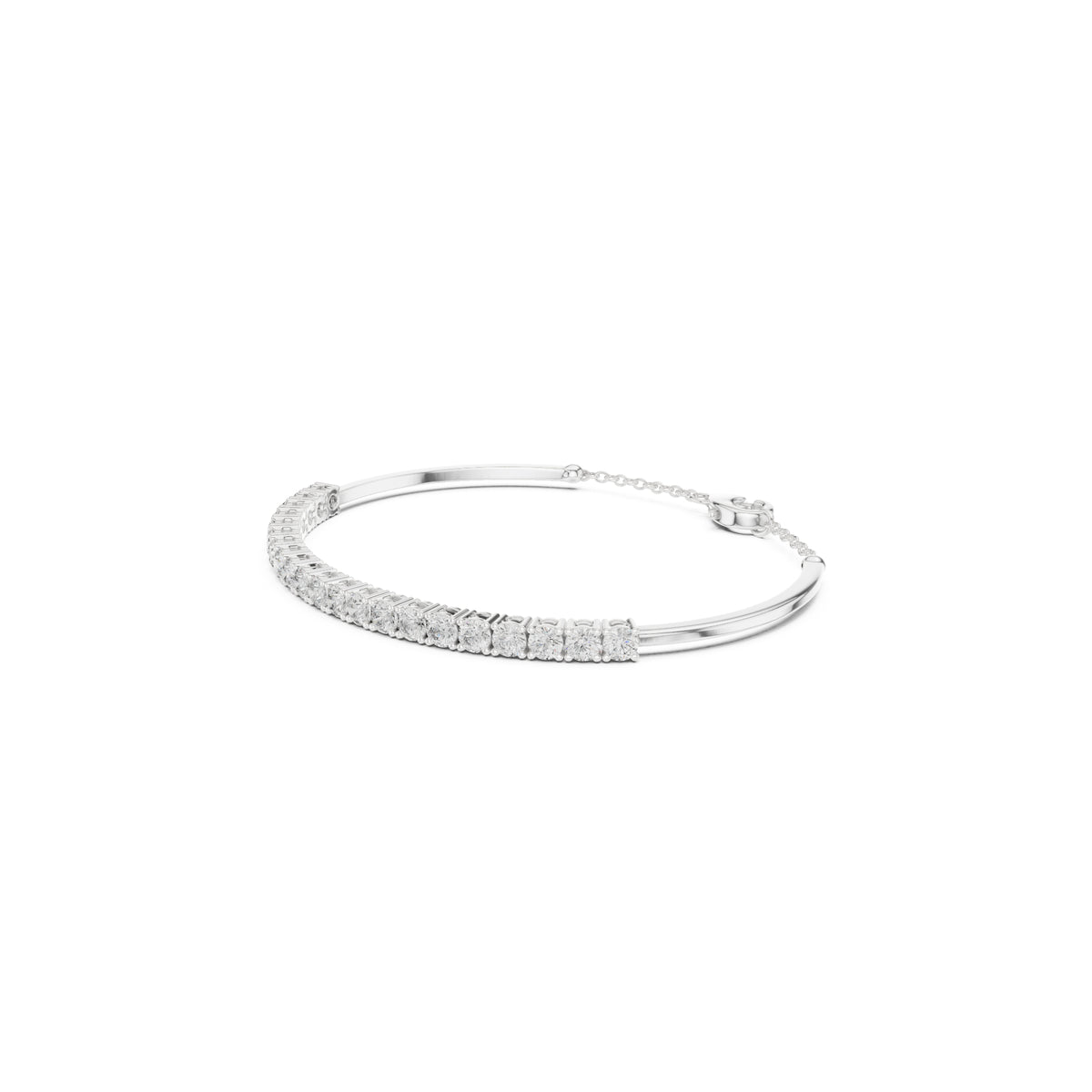 White Colorless 2.31Ct Round Cut Diamond Vintage Art Deco Cluster Handmade Party Wear Charm Bracelet Gift For Her - HIGHCARAT DIAMONDS
