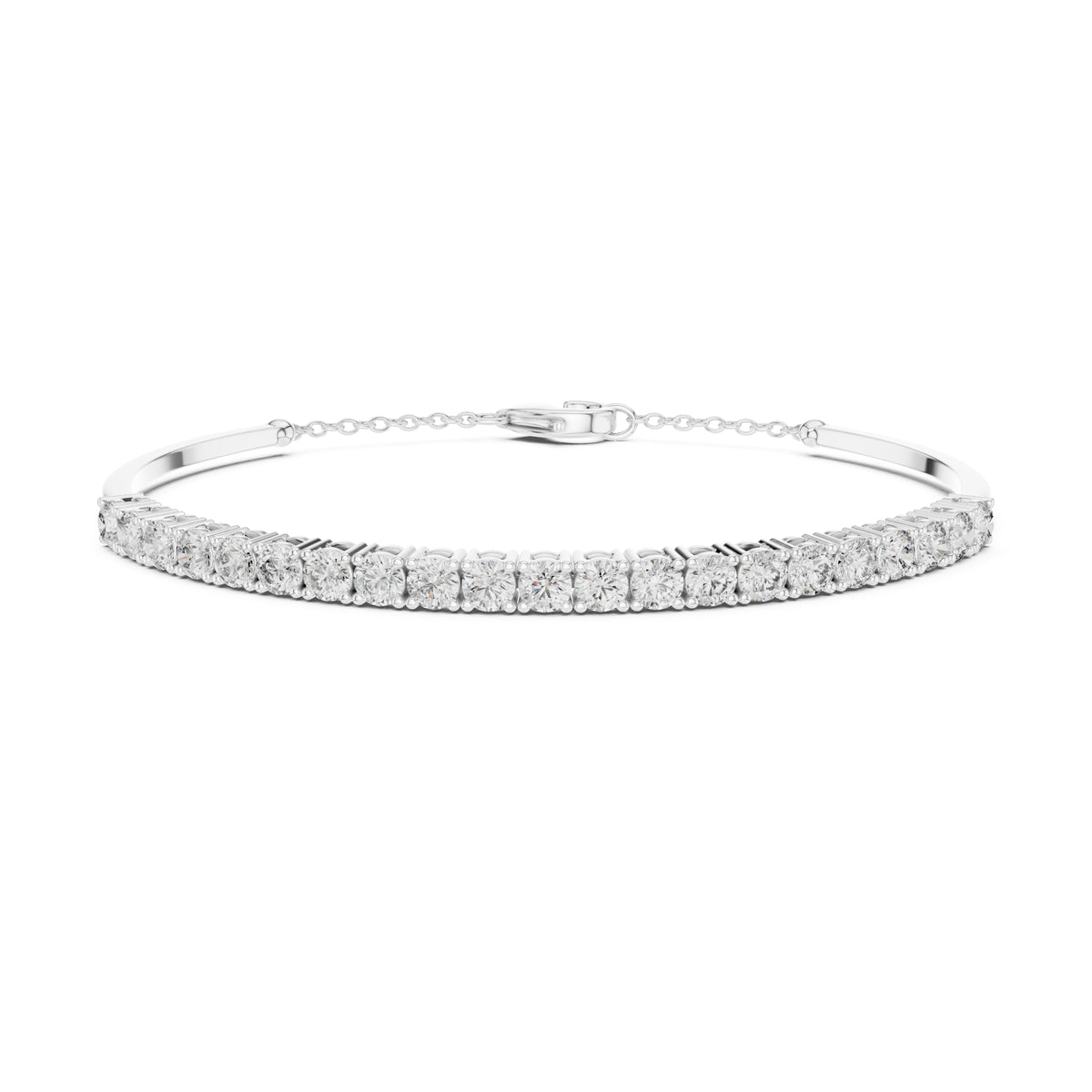 White Colorless 2.31Ct Round Cut Diamond Vintage Art Deco Cluster Handmade Party Wear Charm Bracelet Gift For Her - HIGHCARAT DIAMONDS