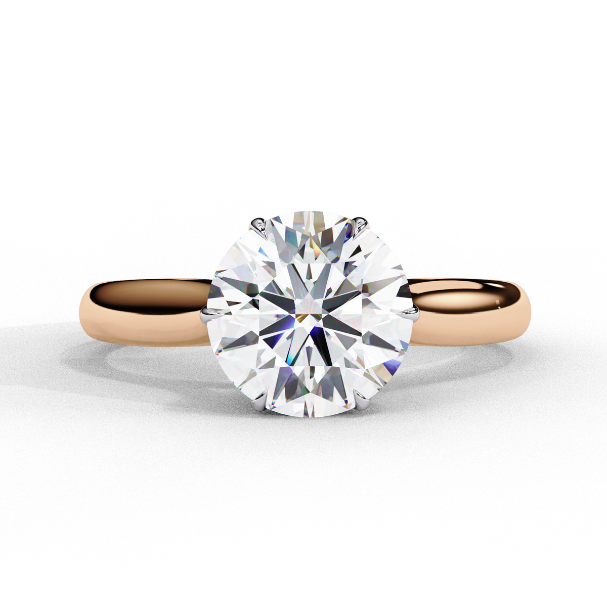 Round Shape Shinning One Stone Lab Grown Diamond Ring For Women Occasionally Wear - HIGHCARAT DIAMONDS