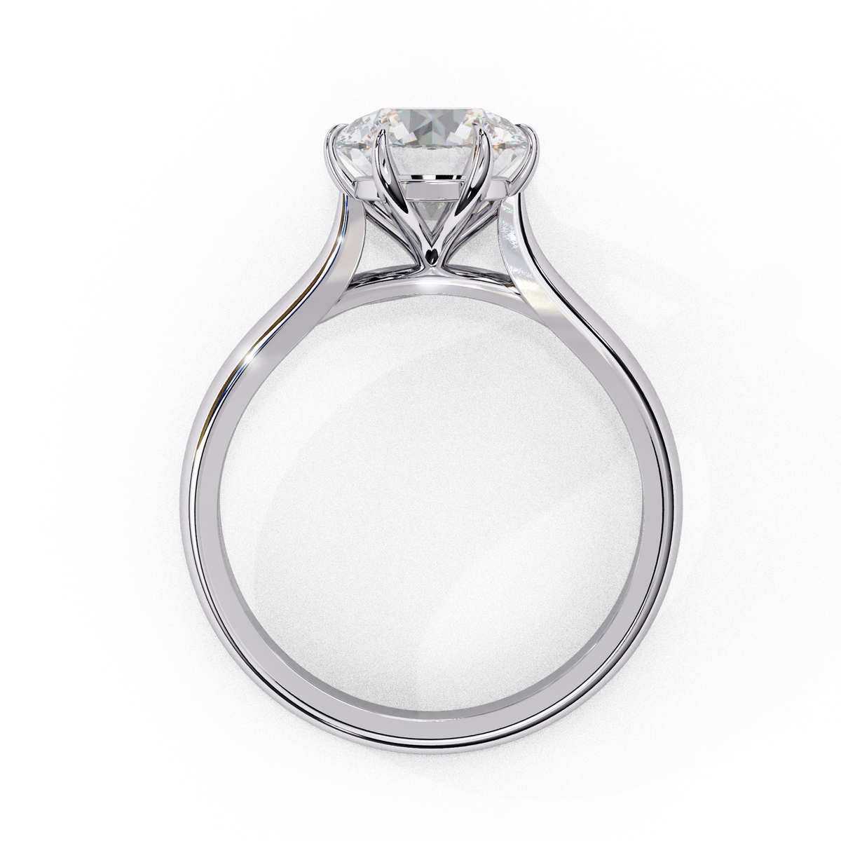 Round Shape Shinning One Stone Lab Grown Diamond Ring For Women Occasionally Wear - HIGHCARAT DIAMONDS