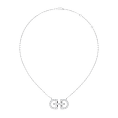 Elegant Interlocking Round Diamond Pendant in 14K Yellow Gold Stylish Jewelry - HIGHCARAT DIAMONDS