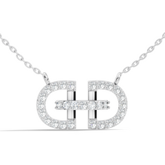 Elegant Interlocking Round Diamond Pendant in 14K Yellow Gold Stylish Jewelry - HIGHCARAT DIAMONDS
