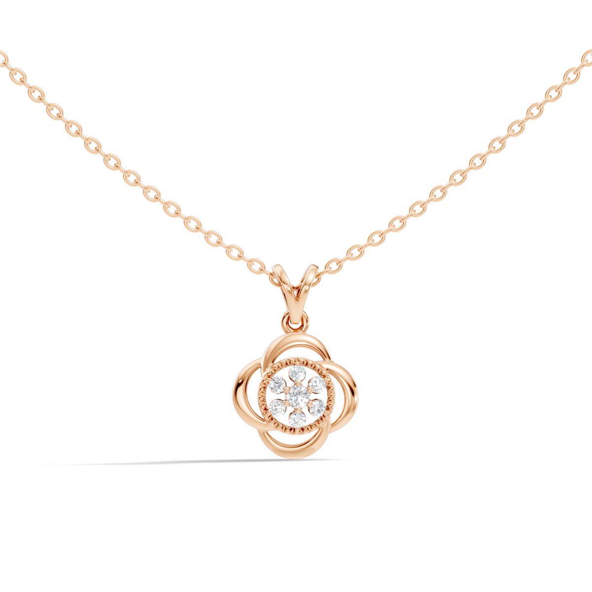 Minimalist Round Cut Diamond Pendant in 14K White Gold Eco-Friendly Anniversary Gift - HIGHCARAT DIAMONDS