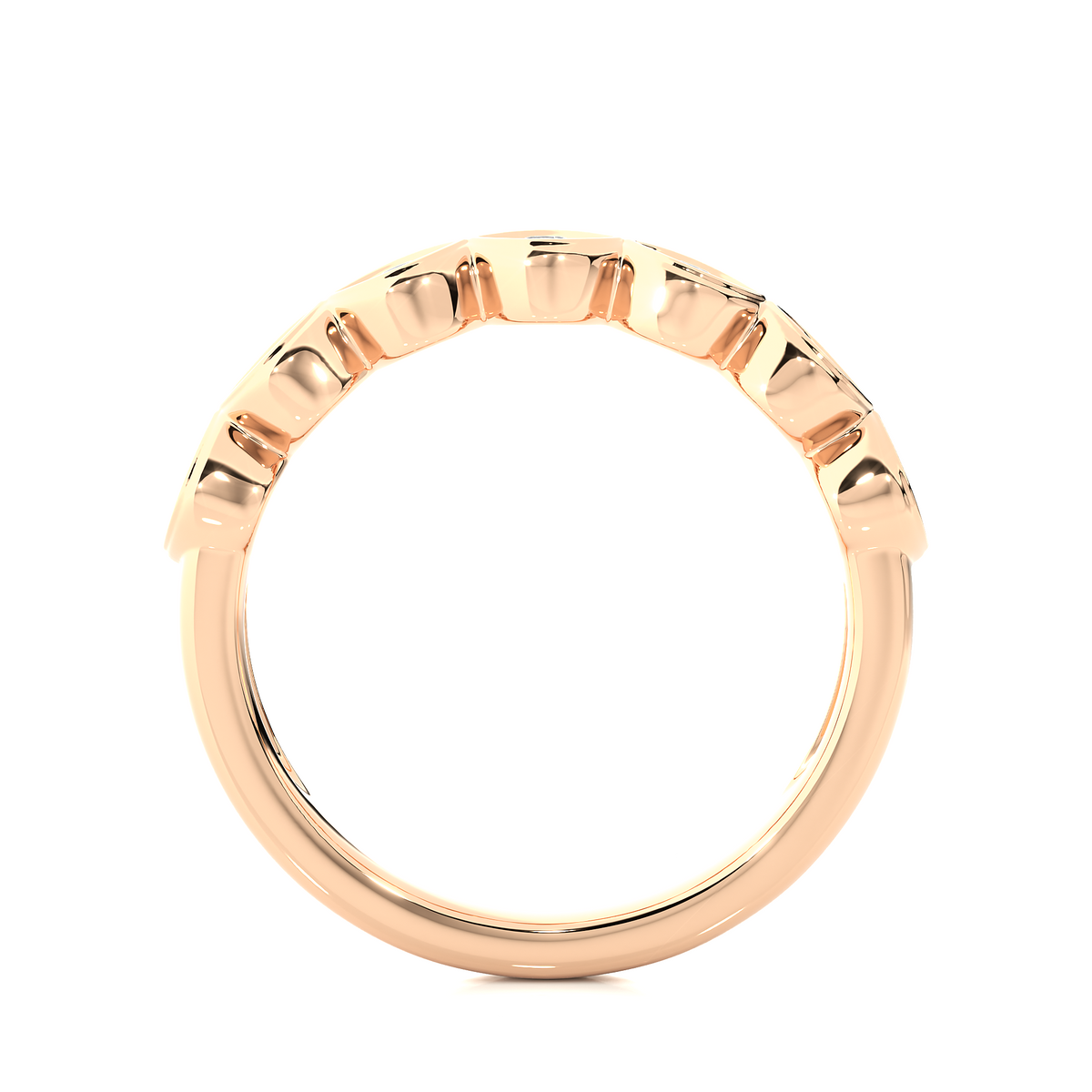 Round Lab-Grown Diamond Wedding Band Stunning Bezel Set Band For Women's In 18KT Solid Gold - HIGHCARAT DIAMONDS