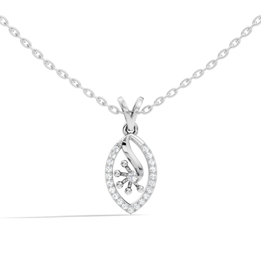14K Solid Gold Round Cut Diamond Pendant Eco-Friendly Charm for Her - HIGHCARAT DIAMONDS