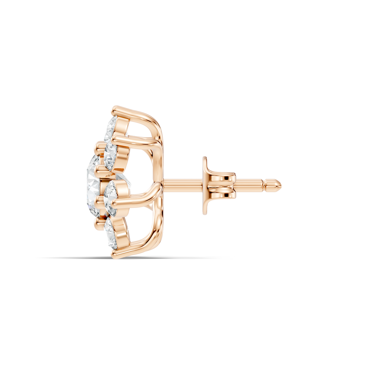 Round Cut Diamond Vintage Stacking  Antique Dainty Stud Earring Gift For Women's - HIGHCARAT DIAMONDS