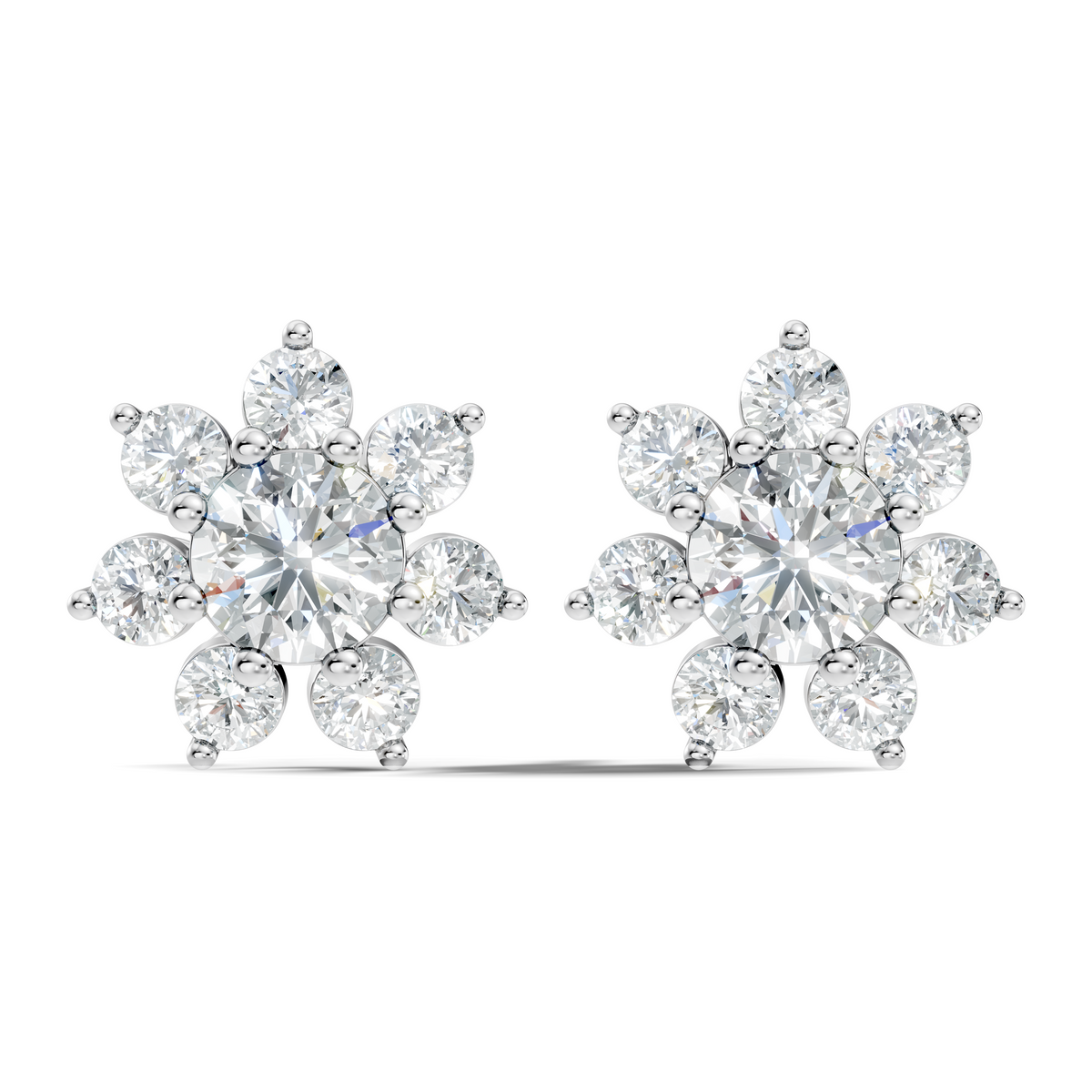 Round Cut Diamond Vintage Stacking  Antique Dainty Stud Earring Gift For Women's - HIGHCARAT DIAMONDS