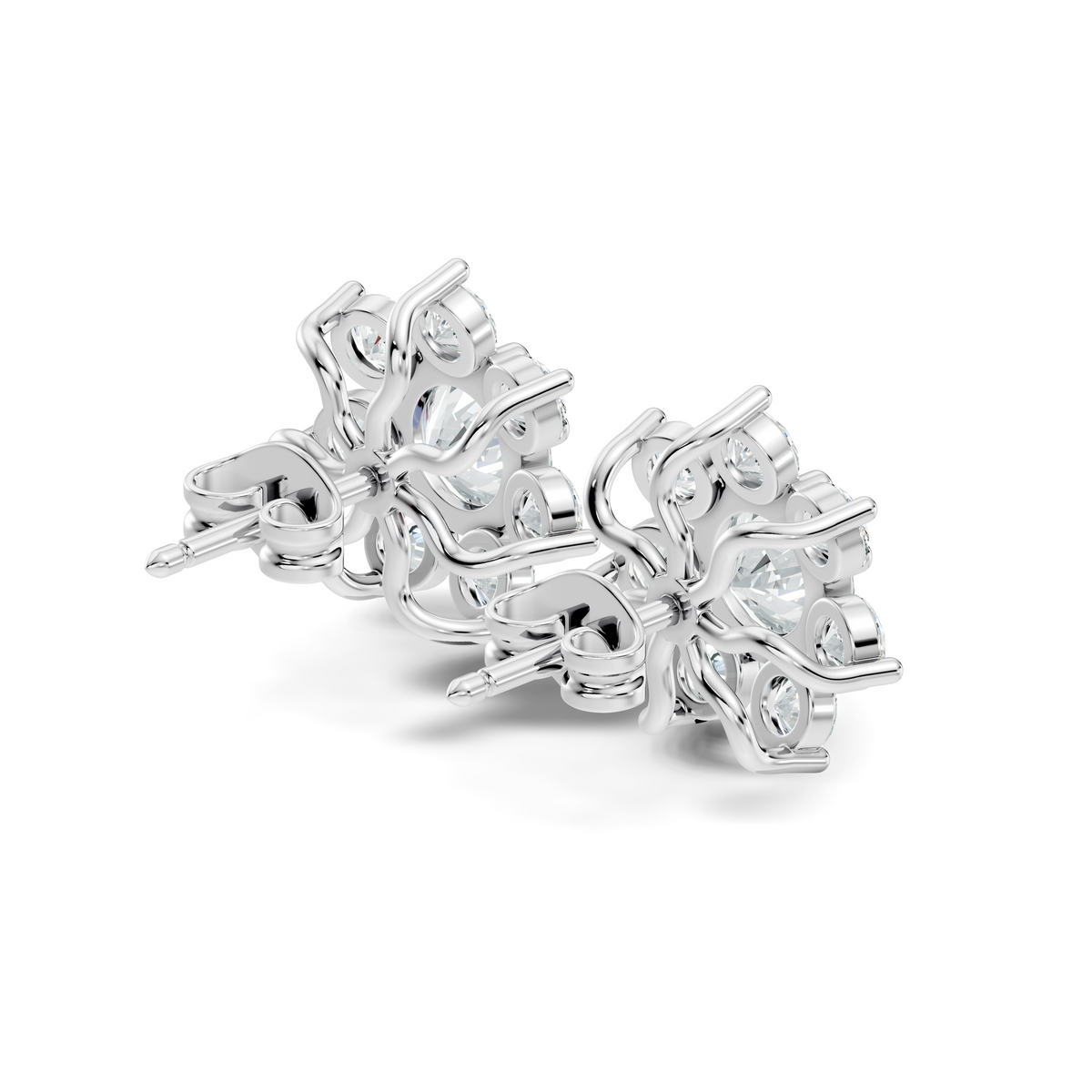 Round Cut Diamond Vintage Stacking  Antique Dainty Stud Earring Gift For Women's - HIGHCARAT DIAMONDS