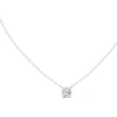 Round Lab Grown Diamond Solitaire Pendant Top View